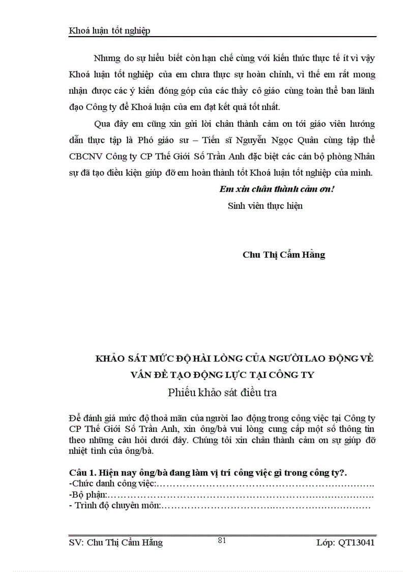 image for page Tạo động lực cho người lao động thông qua công tác khuyến khích vật chất và tinh thần tại Công ty CP Thế Giới Số Trần Anh