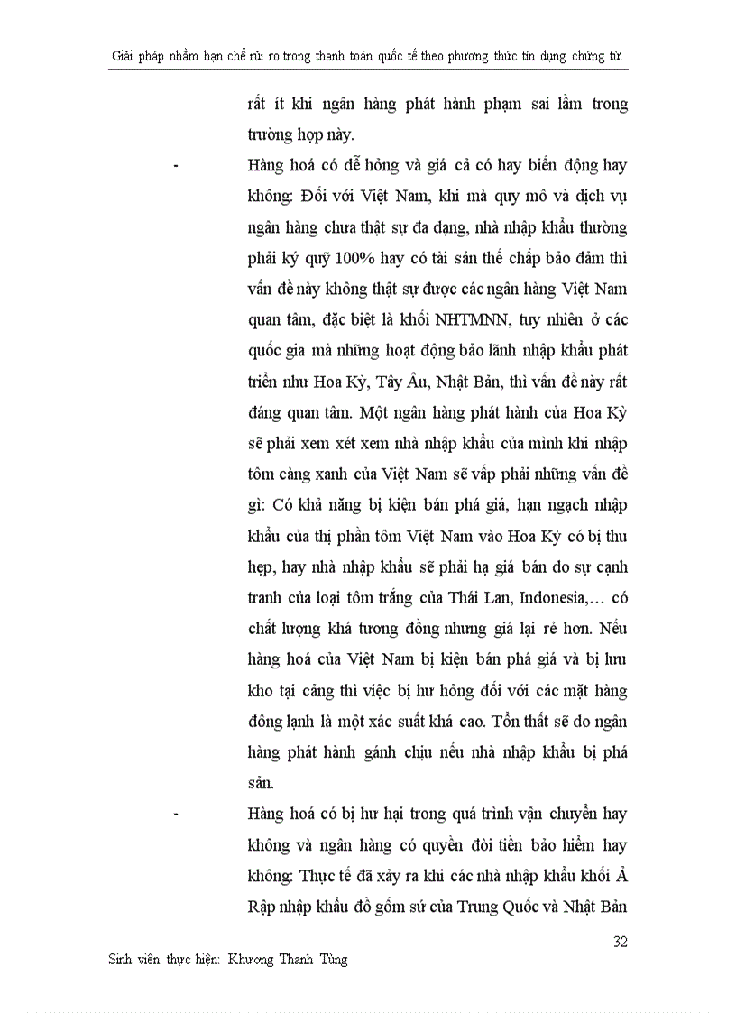 image for page Giải pháp nhằm hạn chế rủi ro trong thanh toán quốc tế theo phương thức tín dụng chứng từ tại ngân hàng thương mại cổ phần xuất nhập khẩu Việt Nam