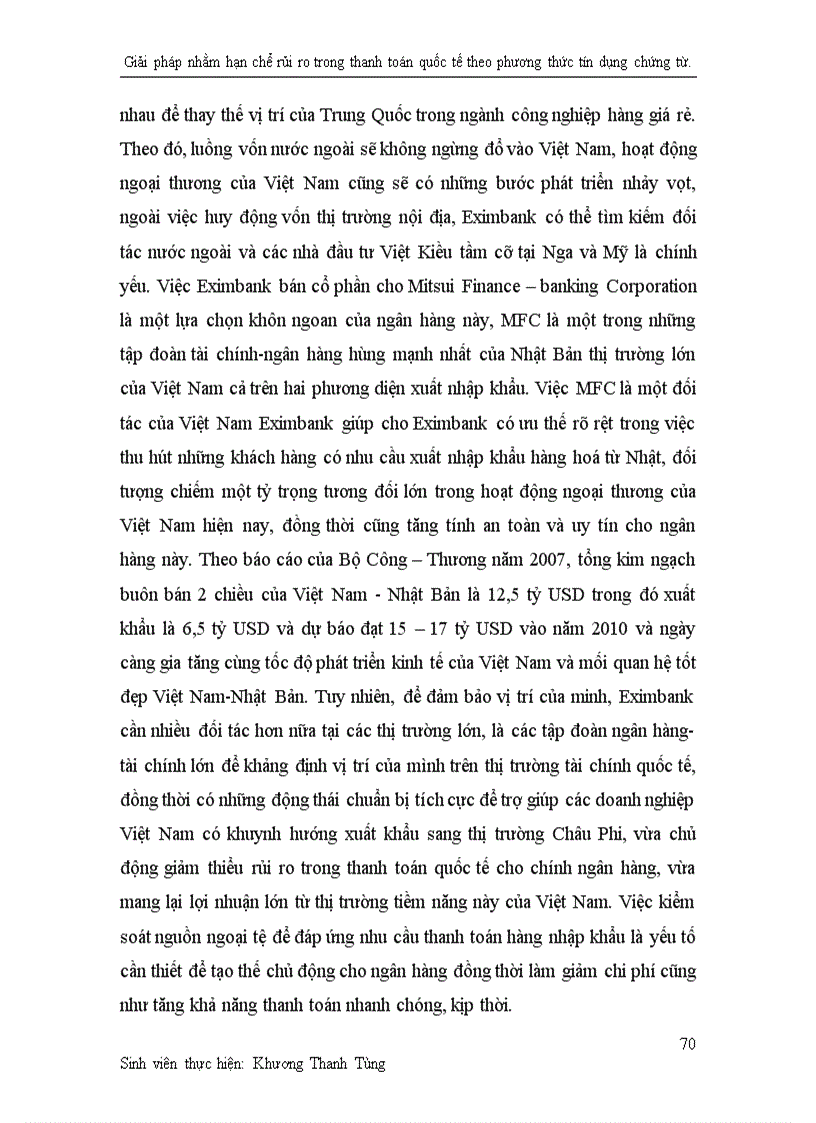 image for page Giải pháp nhằm hạn chế rủi ro trong thanh toán quốc tế theo phương thức tín dụng chứng từ tại ngân hàng thương mại cổ phần xuất nhập khẩu Việt Nam