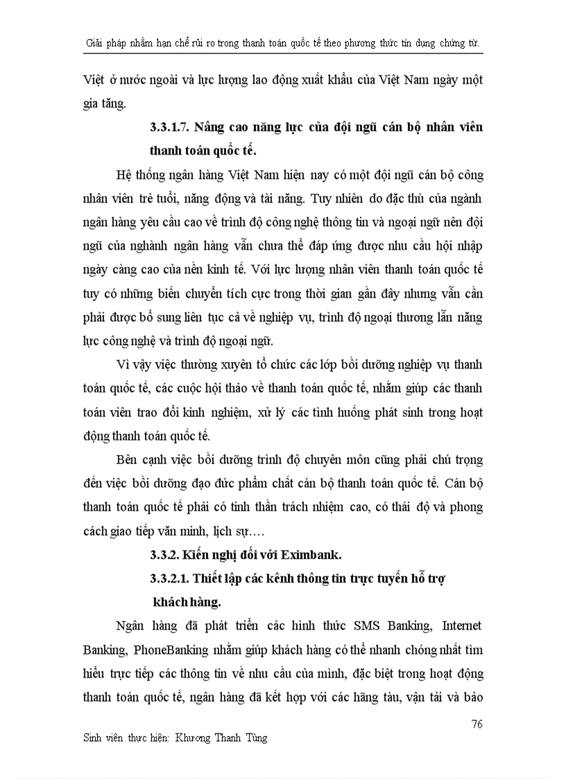 image for page Giải pháp nhằm hạn chế rủi ro trong thanh toán quốc tế theo phương thức tín dụng chứng từ tại ngân hàng thương mại cổ phần xuất nhập khẩu Việt Nam