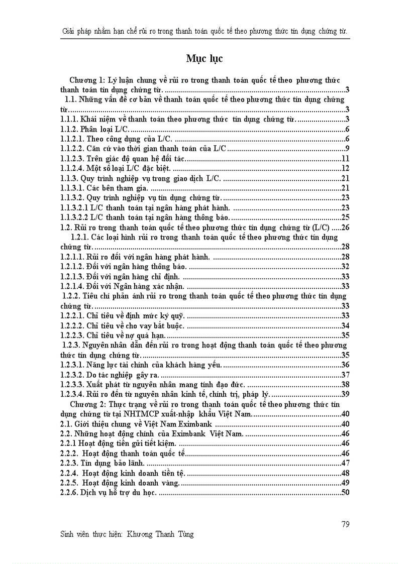 image for page Giải pháp nhằm hạn chế rủi ro trong thanh toán quốc tế theo phương thức tín dụng chứng từ tại ngân hàng thương mại cổ phần xuất nhập khẩu Việt Nam