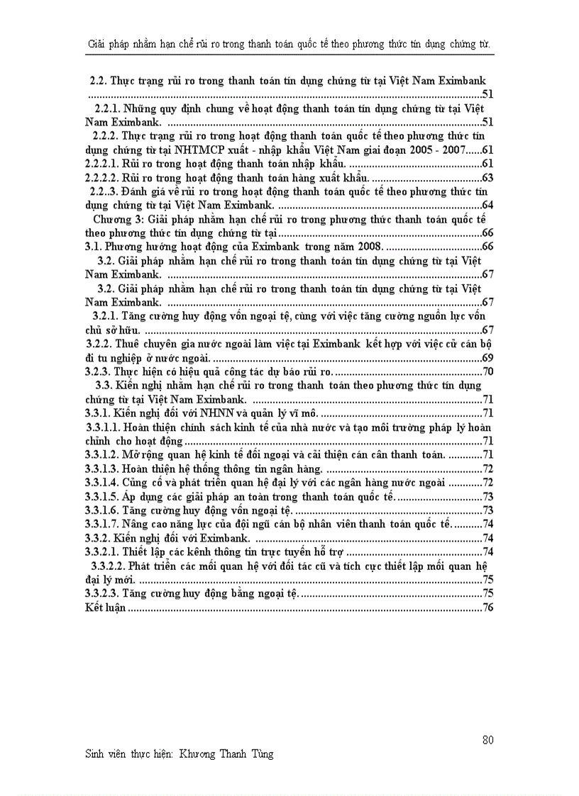 image for page Giải pháp nhằm hạn chế rủi ro trong thanh toán quốc tế theo phương thức tín dụng chứng từ tại ngân hàng thương mại cổ phần xuất nhập khẩu Việt Nam