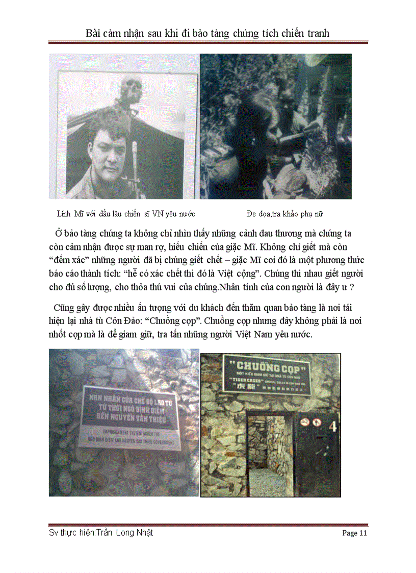 image for page Bài cảm nhận khi tham quan bảo tàng chứng tích chiến tranh môn đường lối đảng cộng sản