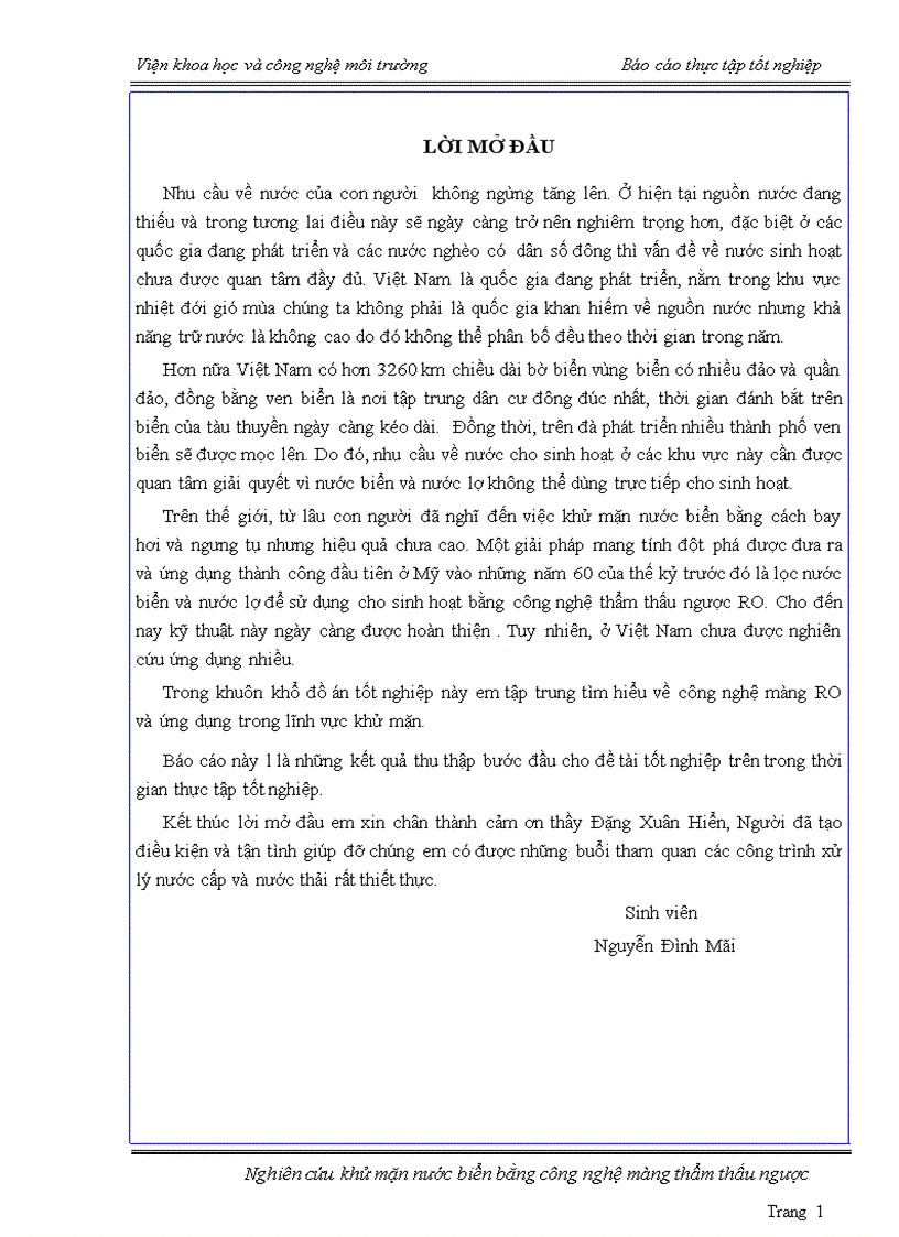 image for page Nghiên cứu khử mặn nước biển bằng công nghệ màng thẩm thấu ngược