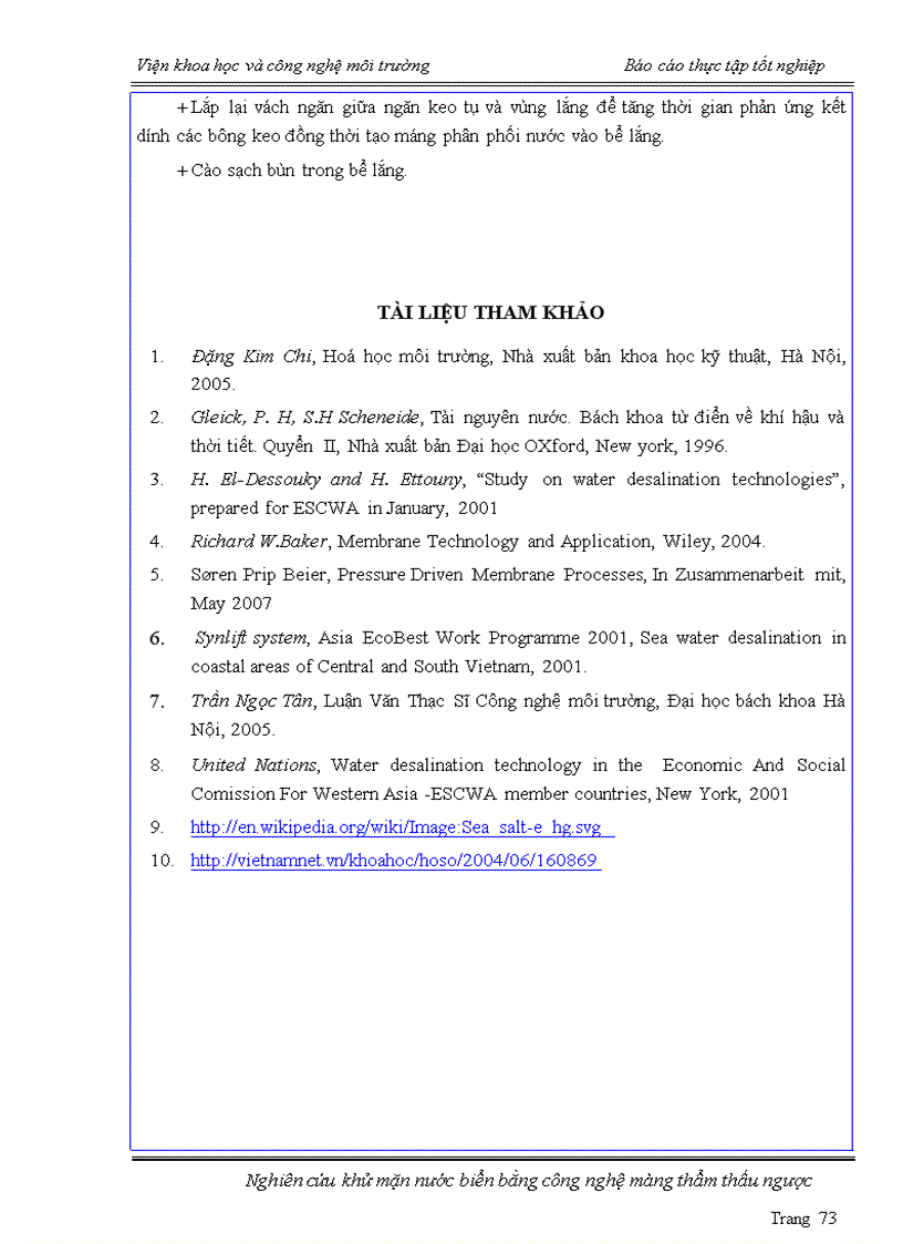 image for page Nghiên cứu khử mặn nước biển bằng công nghệ màng thẩm thấu ngược