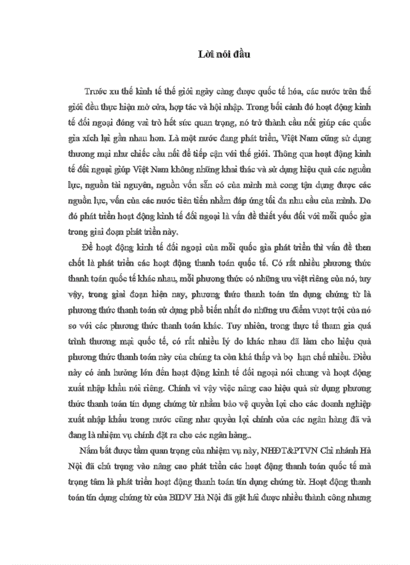 image for page Một số giải pháp và kiến nghị nâng cao hoạt động thanh toán tín dụng chứng từ tại NHĐT PTViệt Nam Chi nhánh Hà Nội