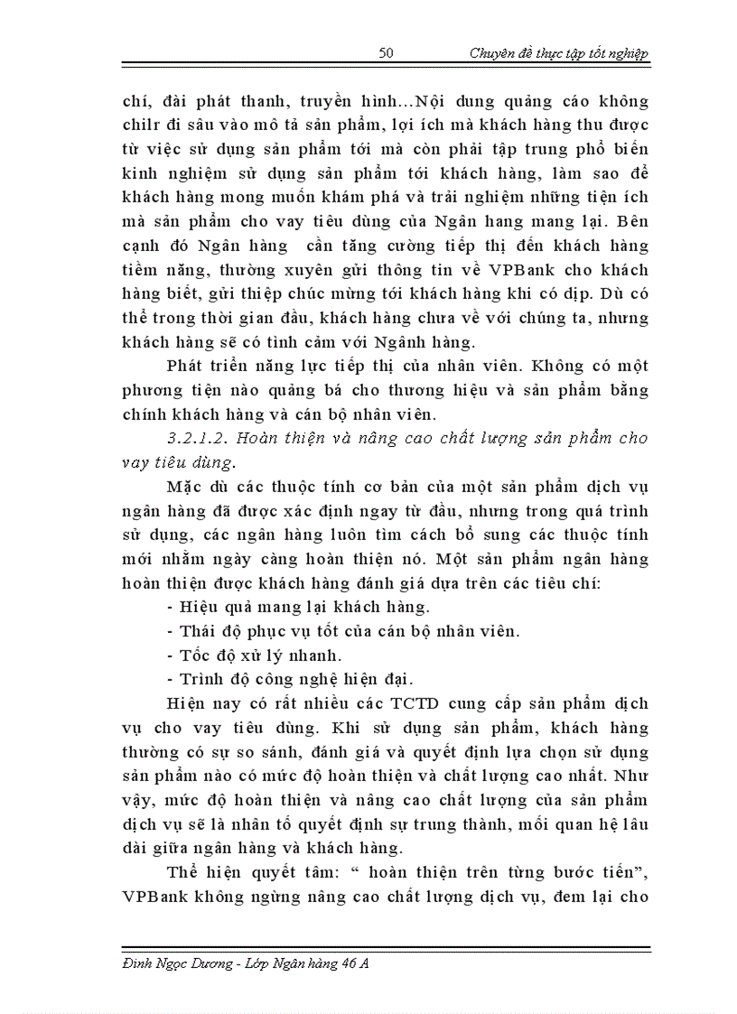 image for page Phát triển hoạt động cho vay tiêu dùng tại ngân hàng thương mại cổ phần VPBank Thanh Xuân