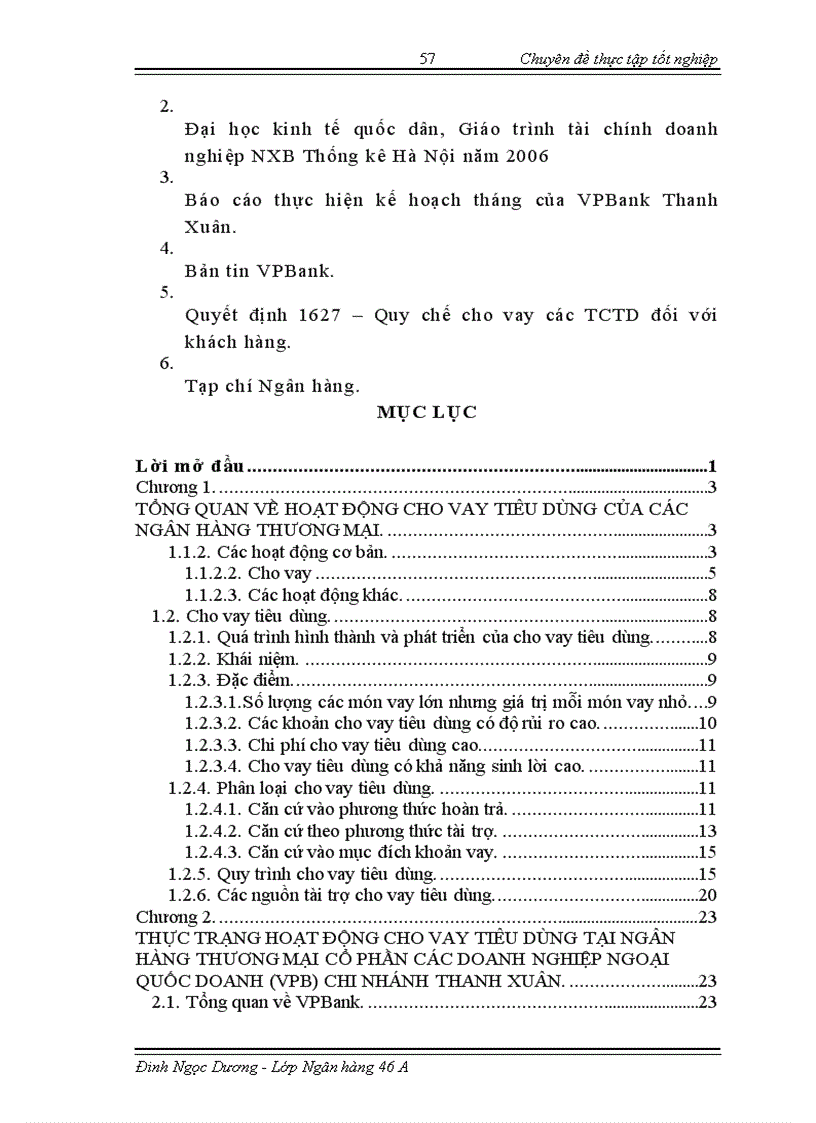 image for page Phát triển hoạt động cho vay tiêu dùng tại ngân hàng thương mại cổ phần VPBank Thanh Xuân