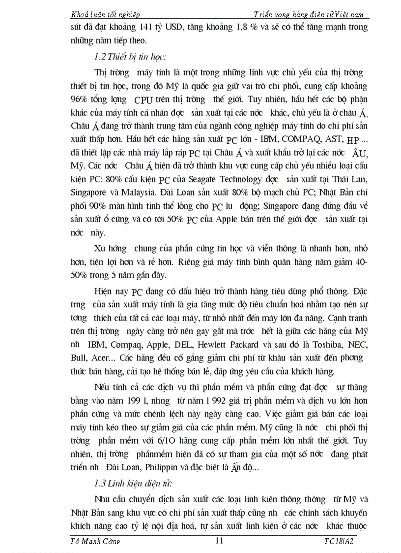 image for page Tổng quan về hàng điện tử Việt Nam