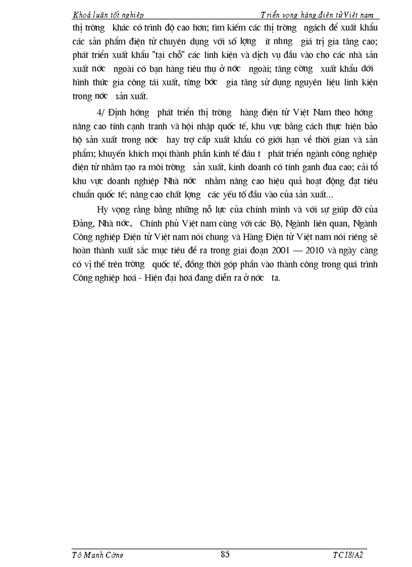 image for page Tổng quan về hàng điện tử Việt Nam