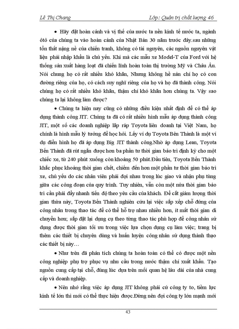 image for page Điều kiện khả năng áp dụng hệ thống JIT just in time trong các doanh nghiệp sản xuất và lắp ráp ô tô Việt Nam