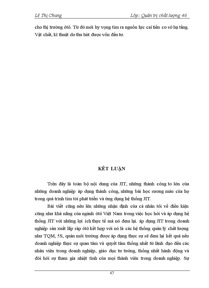 image for page Điều kiện khả năng áp dụng hệ thống JIT just in time trong các doanh nghiệp sản xuất và lắp ráp ô tô Việt Nam