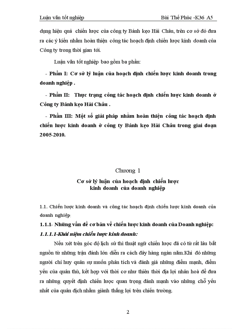 image for page Hoa n thiê n công ta c hoa ch đi nh chiê n lươ c kinh doanh ta i công ty ba nh ke o Ha i Châu