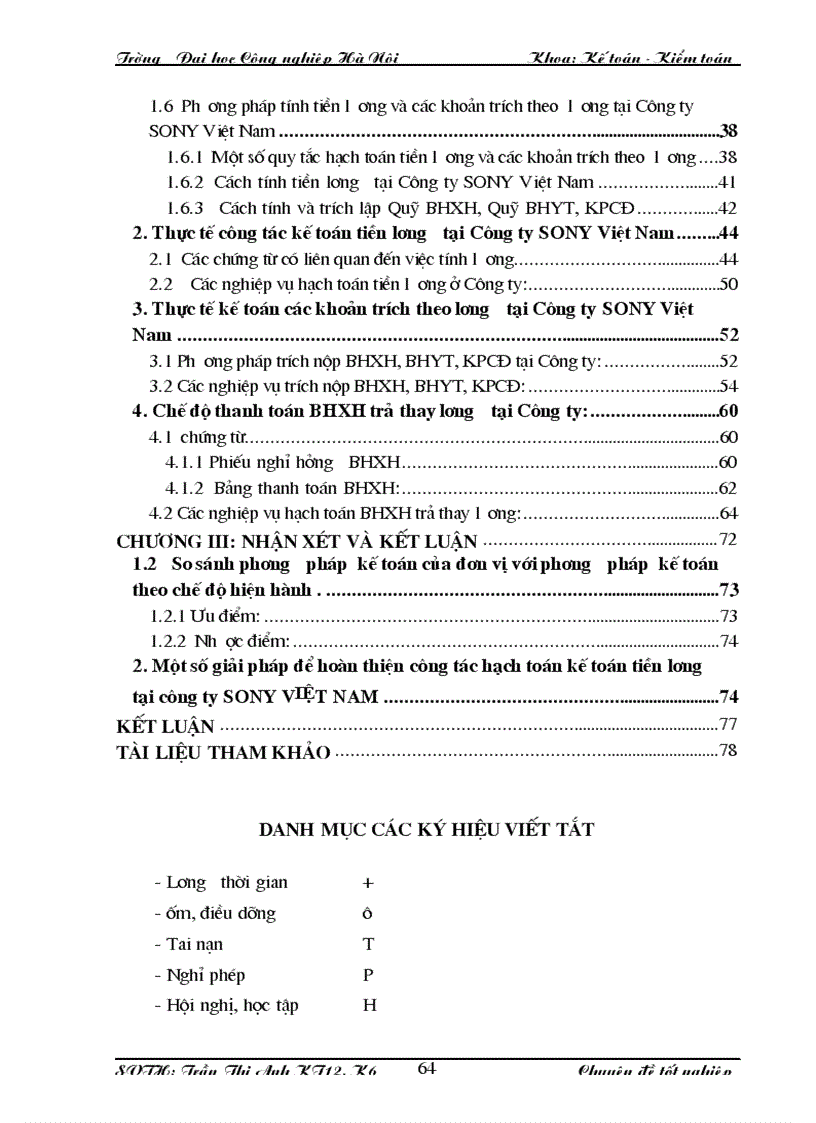 image for page Hoàn thiện công tác kế toán tiền lương và các khoản trích theo lương tại công ty SONY Việt Nam