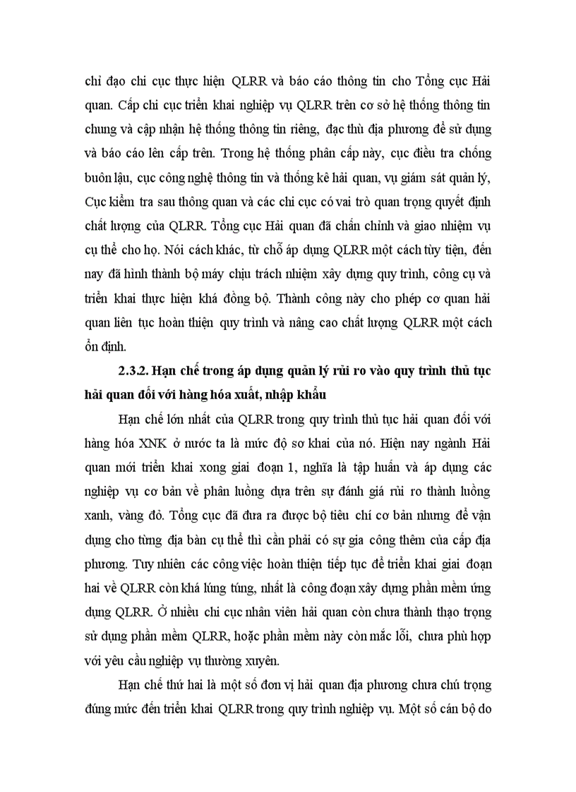 image for page Thực trạng áp dụng quản lý rủi ro trong quy trình thủ tục Hải quan đối với hàng hoá xuất nhập khẩu