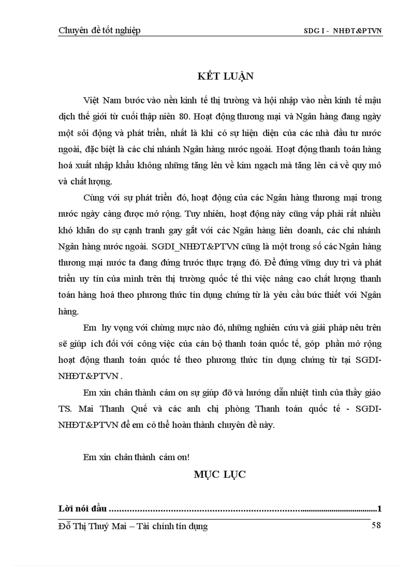 image for page Thực trạng và Giải pháp mở rộng hoạt động thanh toán quốc tế theo phương thức tín dụng chứng từ tại Sở Giao Dịch I Ngân hàng Đầu tư và Phát triển Việt Nam