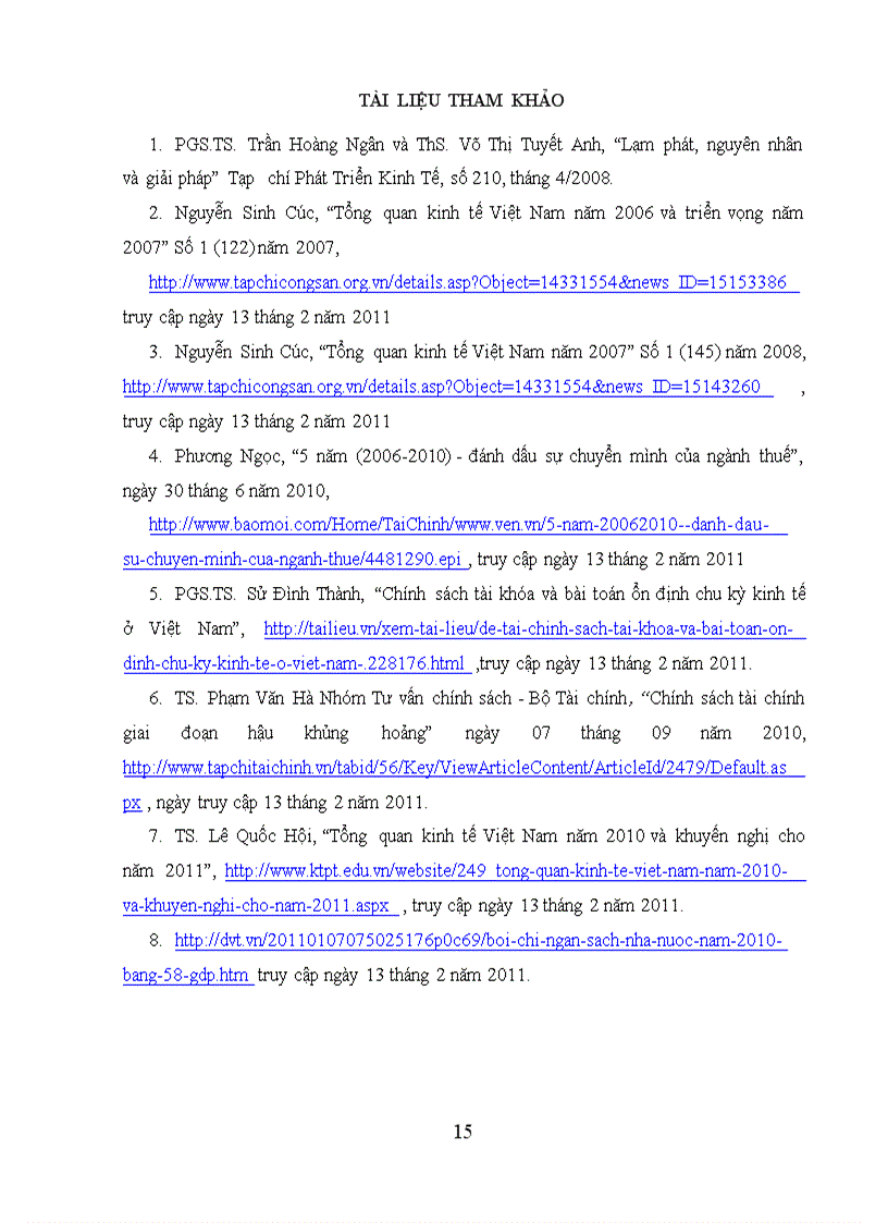 image for page Chính sách tài khóa việt nam trong giai đoạn từ năm 2006 đến nay