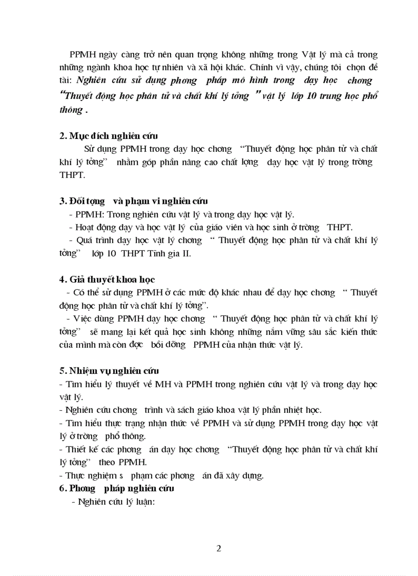 image for page Nghiên cứu sử dụng phương pháp mô hình trong dạy học chương Thuyết động học phân tử và chất khí lý tưởng vật lý lớp 10 trung học phổ thông