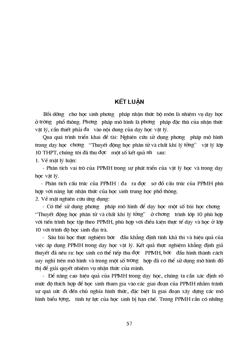 image for page Nghiên cứu sử dụng phương pháp mô hình trong dạy học chương Thuyết động học phân tử và chất khí lý tưởng vật lý lớp 10 trung học phổ thông