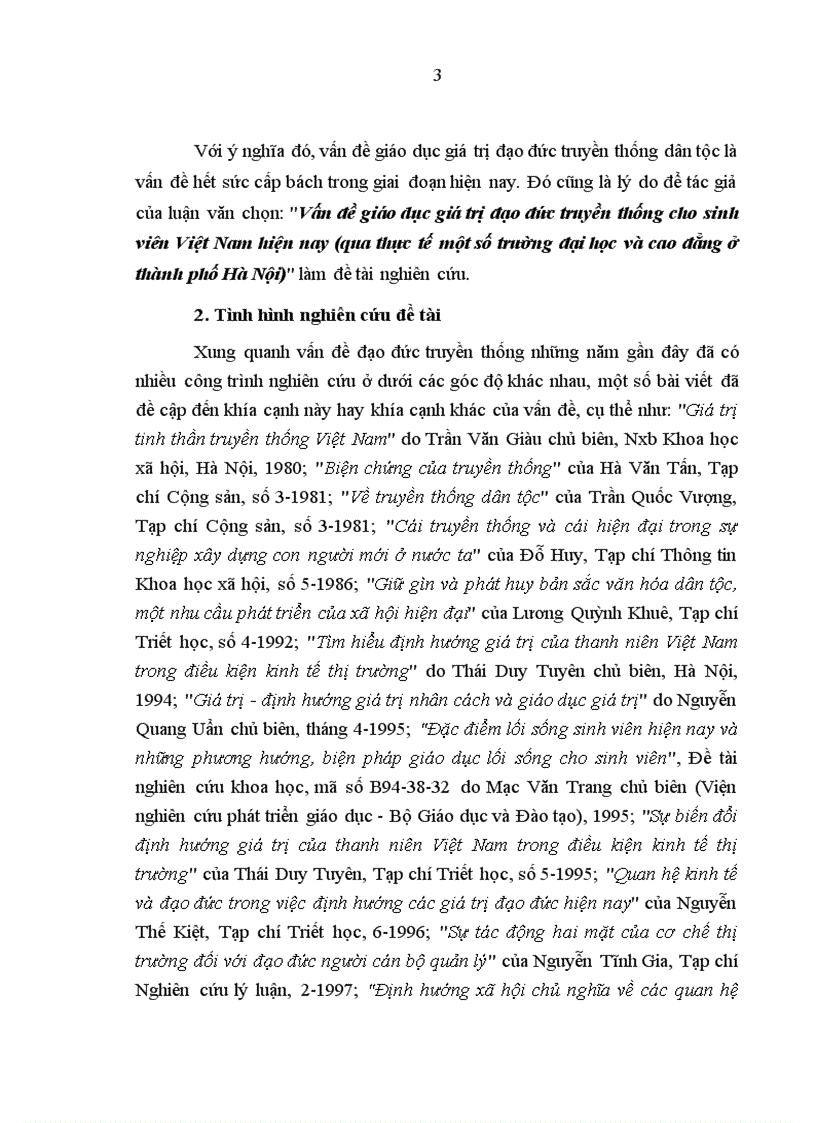 image for page Vấn đề giáo dục giá trị đạo đức truyền thống cho sinh viên Việt Nam hiện nay qua thực tế một số trường đại học và cao đẳng ở thành phố Hà Nội