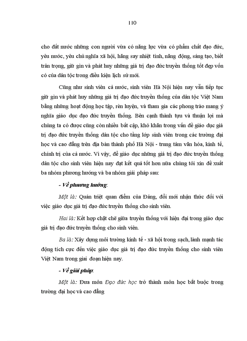image for page Vấn đề giáo dục giá trị đạo đức truyền thống cho sinh viên Việt Nam hiện nay qua thực tế một số trường đại học và cao đẳng ở thành phố Hà Nội