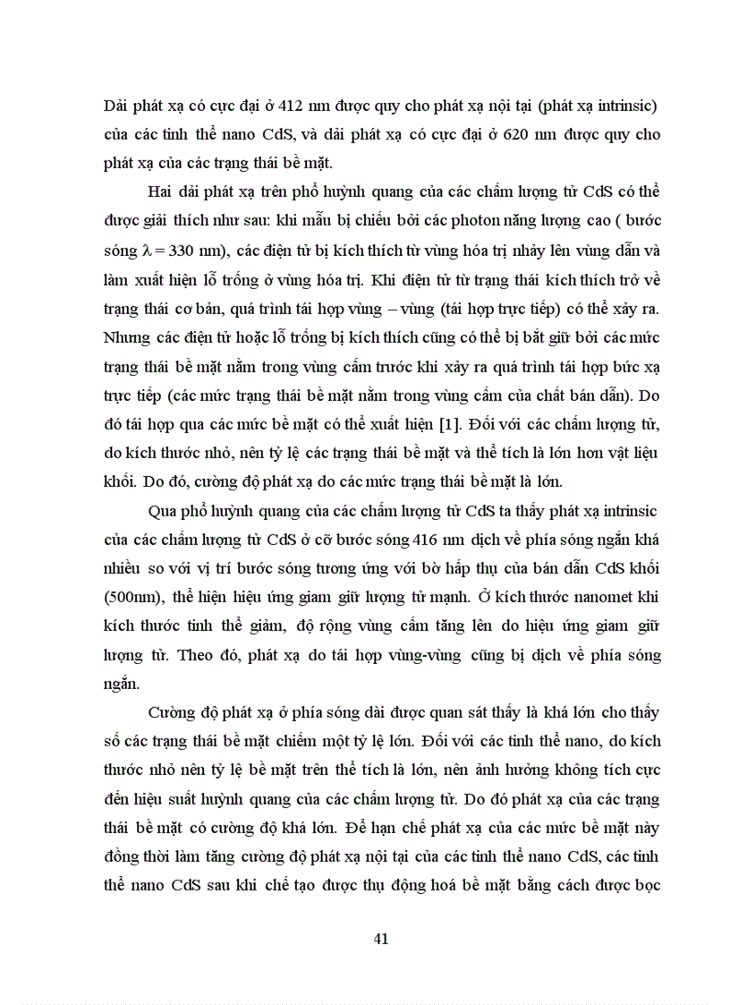 image for page Phổ hấp thụ và huỳnh quang của các nano tinh thể bán dẫn CdS và CdS ZnS chế tạo trong AOT