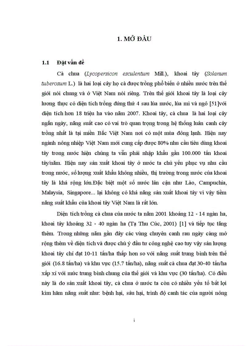 image for page Nghiên cứu nấm Phytophthora infestans gây bệnh mốc sương hại cà chua khoai tây vụ đông xuân năm 2008 2009 tại một số tỉnh phía Bắc Việt Nam