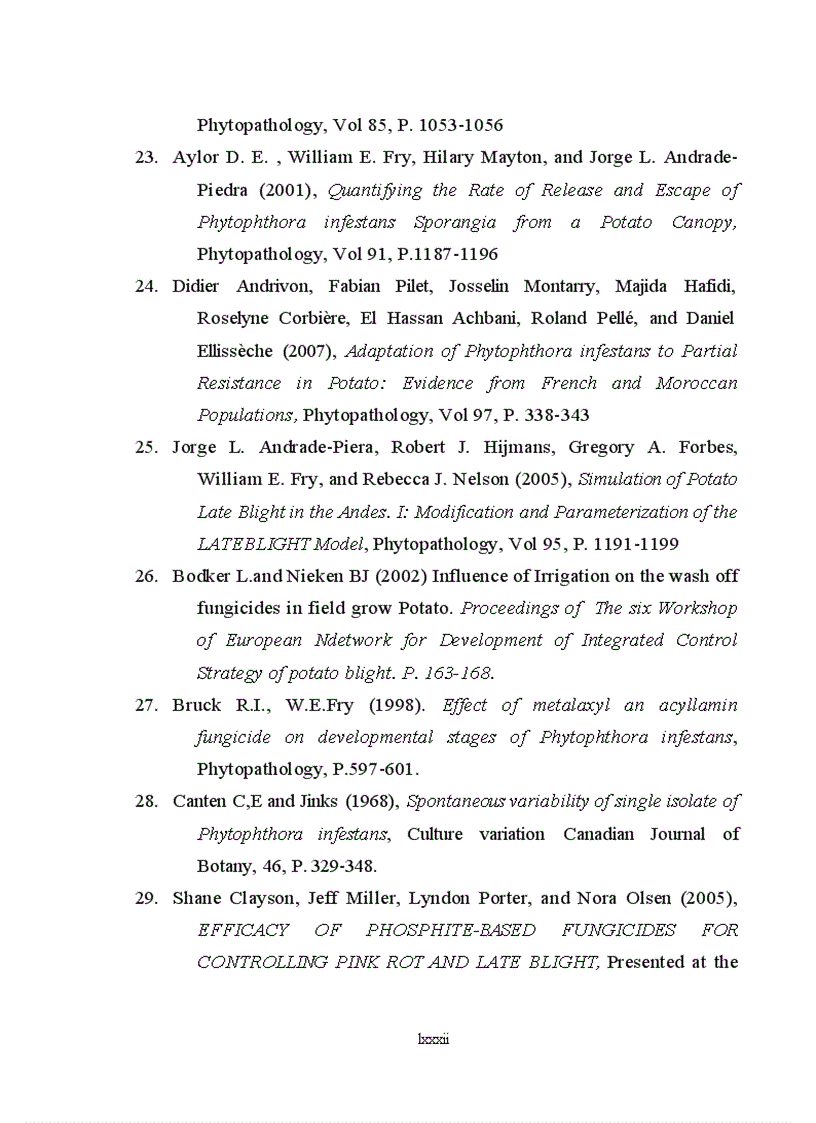 image for page Nghiên cứu nấm Phytophthora infestans gây bệnh mốc sương hại cà chua khoai tây vụ đông xuân năm 2008 2009 tại một số tỉnh phía Bắc Việt Nam