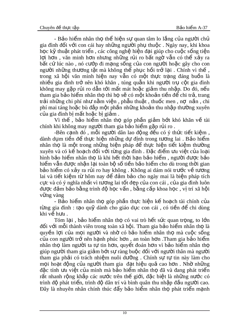 image for page Thực trạng và một số biện pháp phát triển nghiệp vụ này ở Công ty Bảo hiểm Nhân thọ