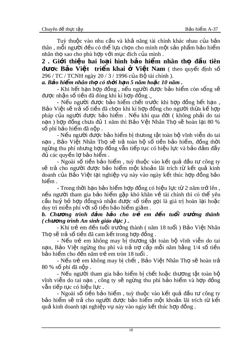 image for page Thực trạng và một số biện pháp phát triển nghiệp vụ này ở Công ty Bảo hiểm Nhân thọ