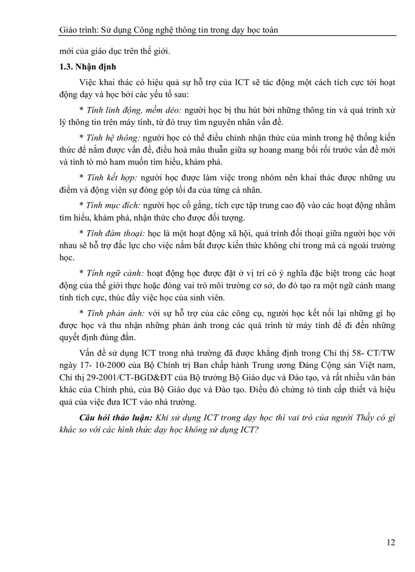 image for page Luận văn tốt nghiệp ứng dụng công nghệ thông tin trong dạy học toán