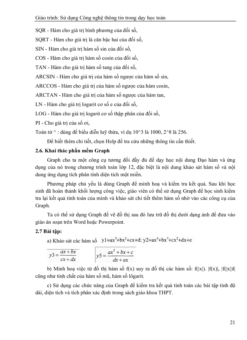 image for page Luận văn tốt nghiệp ứng dụng công nghệ thông tin trong dạy học toán