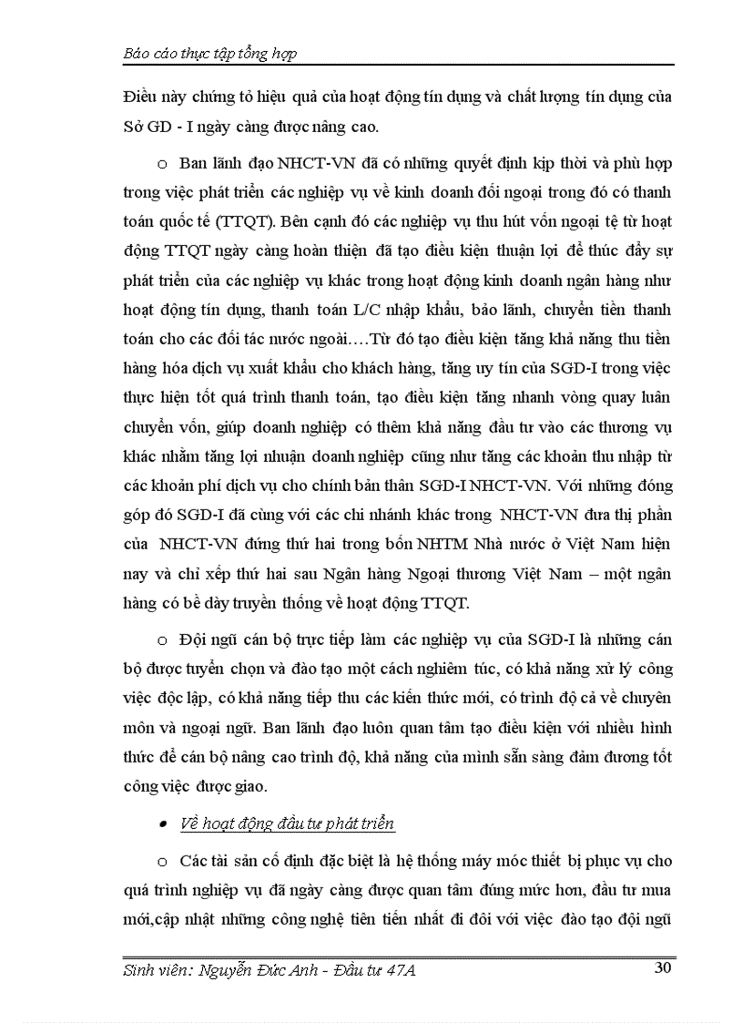 image for page Giải pháp đối với hoạt động đầu tư và quản lý hoạt động đầu tư tại sở giao dịch I Ngân hàng Công Thương Việt Nam