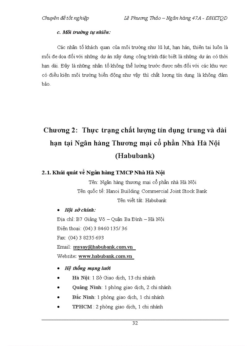 image for page Nâng cao chất lượng tín dụng trung và dài hạn tại Ngân hàng Thương Mại Cổ Phần Nhà Hà Nội