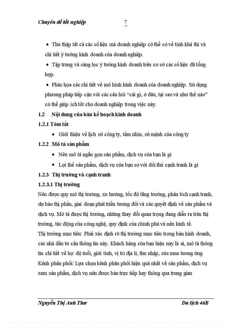 image for page Xây dựng kế hoạch kinh doanh cho chương trình du lịch đi dịp hè dành cho đối tượng khách là các giáo viên trong các trường trung học phổ thông