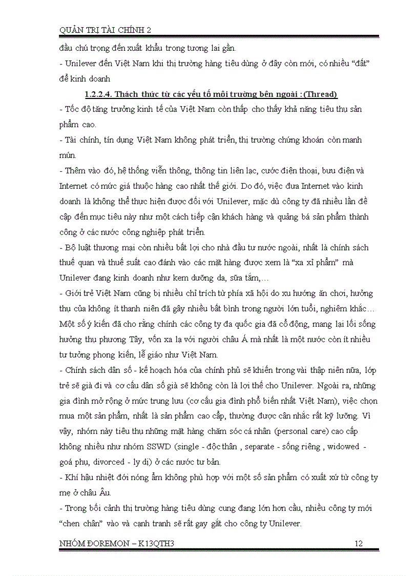 image for page Phân tích tình hình tài chính và lập dự toán báo cáo tài chính của Công ty Unilever Việt Nam