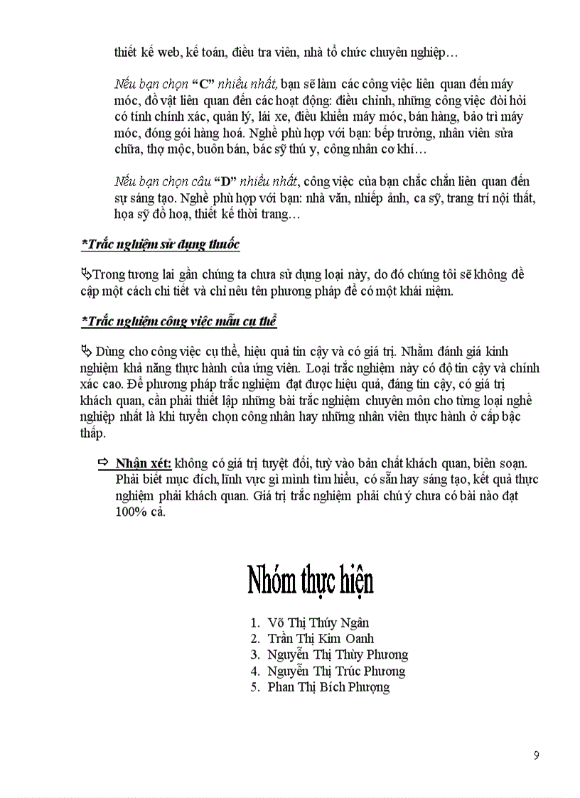 image for page Các hình thức trắc nghiệm trong quản trị nhân sự