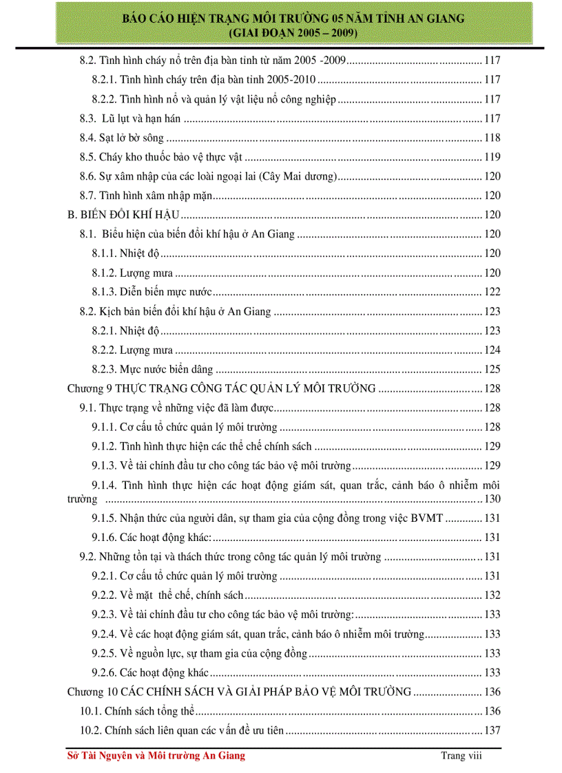 image for page Báo cáo hiện trạng môi trường 5 năm 2005 2009 tỉnh An Giang