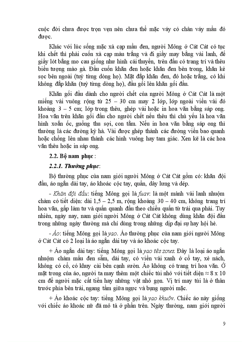 image for page Trang phục truyền thống của người Mông ở thôn Cát Cát xã San Xả Hồ huyện Sa Pa tỉnh Lào Cai