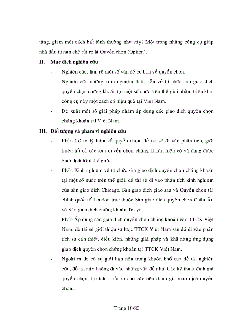 image for page Quyền chọn chứng khoán và việc áp dụng quyền chọn chứng khoán vào thị trường chứng khoán Việt Nam
