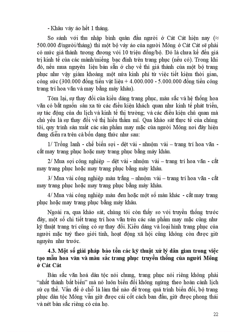 image for page Kỹ thuật tạo hình và trang trí dân gian trên trang phục của người Mông ở thôn Cát Cát huyện Sa Pa tỉnh Lào Cai