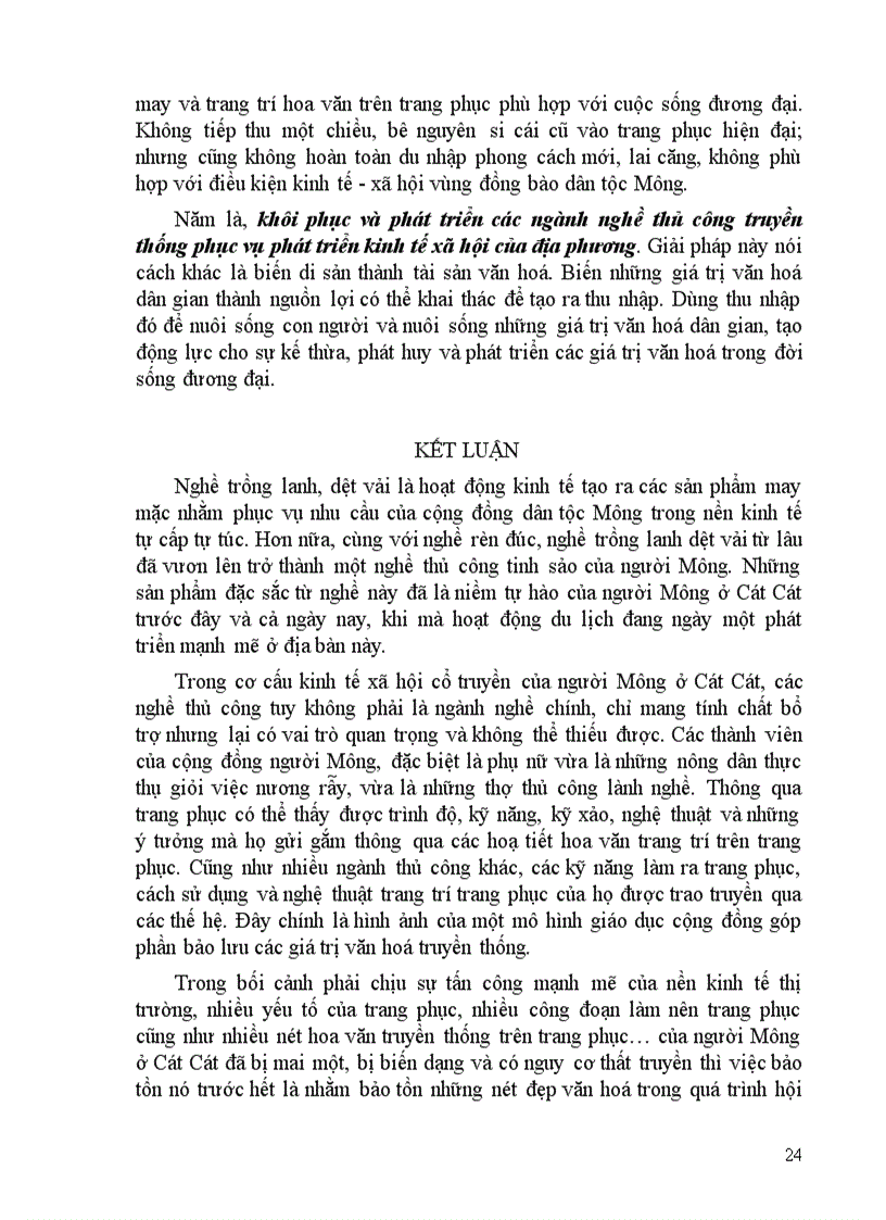 image for page Kỹ thuật tạo hình và trang trí dân gian trên trang phục của người Mông ở thôn Cát Cát huyện Sa Pa tỉnh Lào Cai