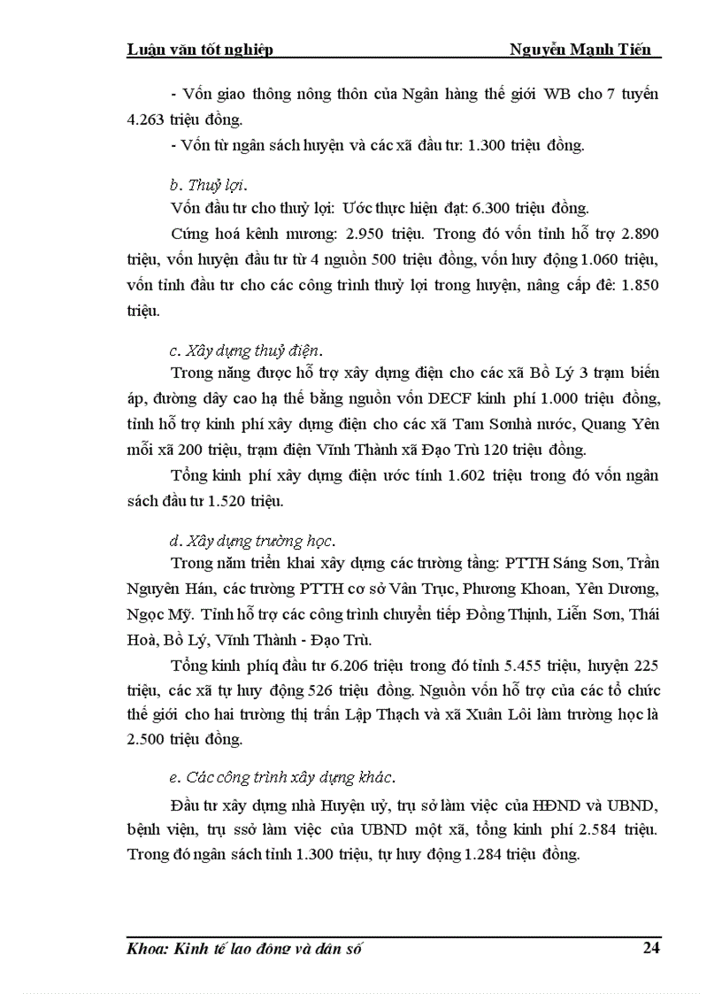 image for page Phân tích biến động dân số lao động và việc làm ở huyện Lập Thạch trong giai đoạn hiện nay