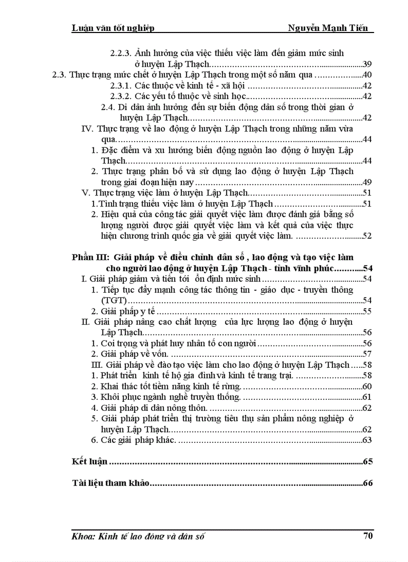 image for page Phân tích biến động dân số lao động và việc làm ở huyện Lập Thạch trong giai đoạn hiện nay