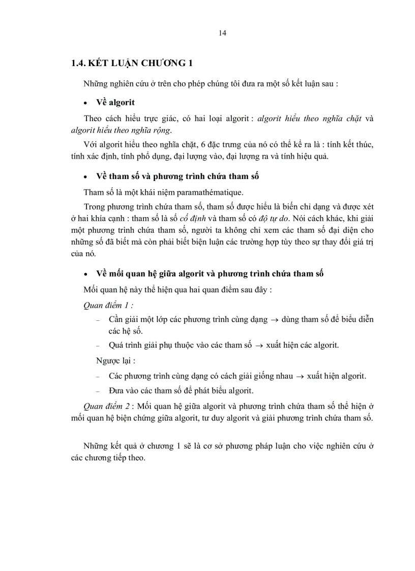 image for page Phân tích mối quan hệ thể chế với algorit và tham số trong dạy học chủ đề phương trình ở trường THPT và trong trường hợp cụ thể là Hệ phương trình bậc nhất hai ẩn
