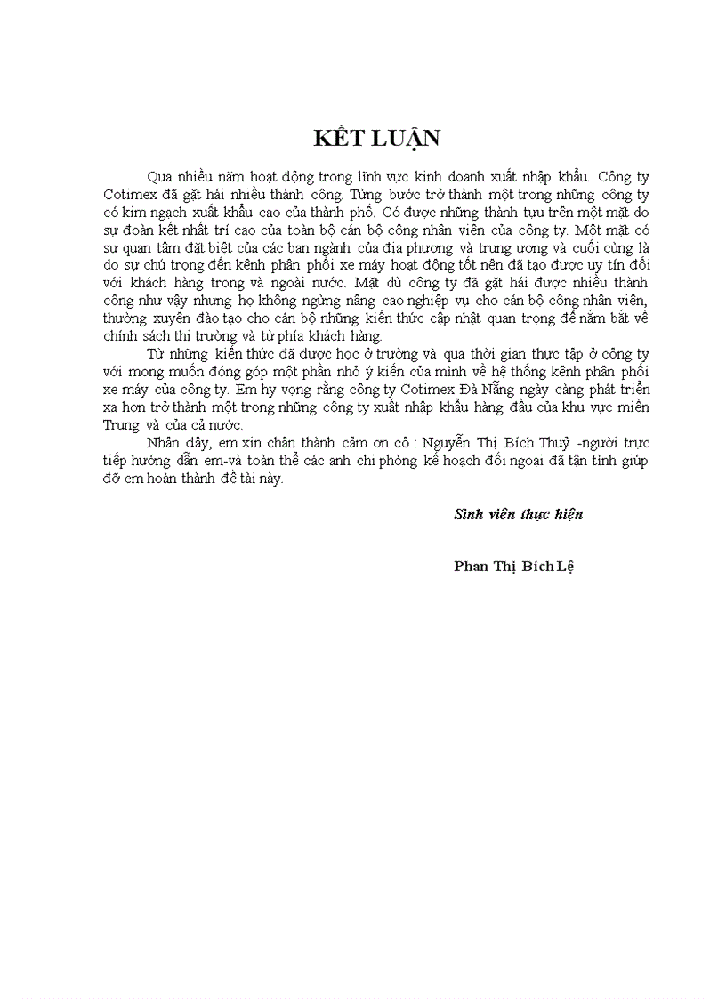 image for page Một số ý kiến về kênh phân phối xe máy tại công ty cotimex đà nẵng