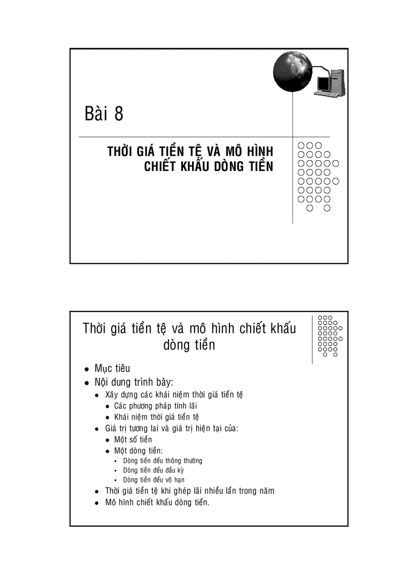 image for page Thời giá đồng tiền và mô hình chiết khấu dòng tiền