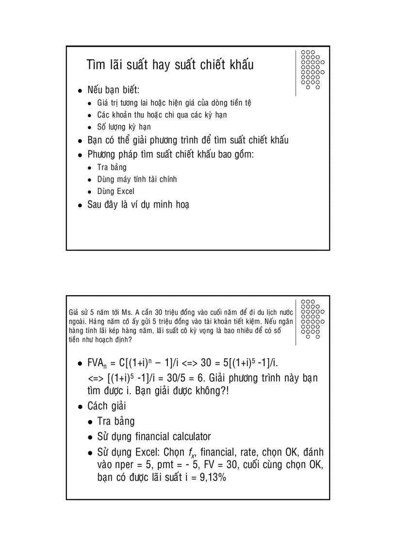 image for page Thời giá đồng tiền và mô hình chiết khấu dòng tiền