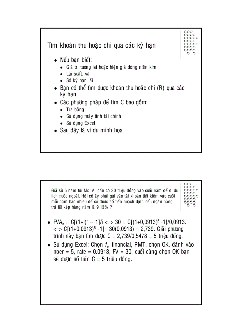 image for page Thời giá đồng tiền và mô hình chiết khấu dòng tiền