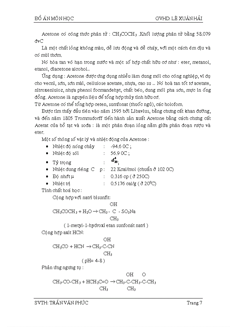 image for page Tính toán hệ thống chưng luyện liên tục để tách hỗn hợp hai cấu tử acetone nước bằng mâm chóp